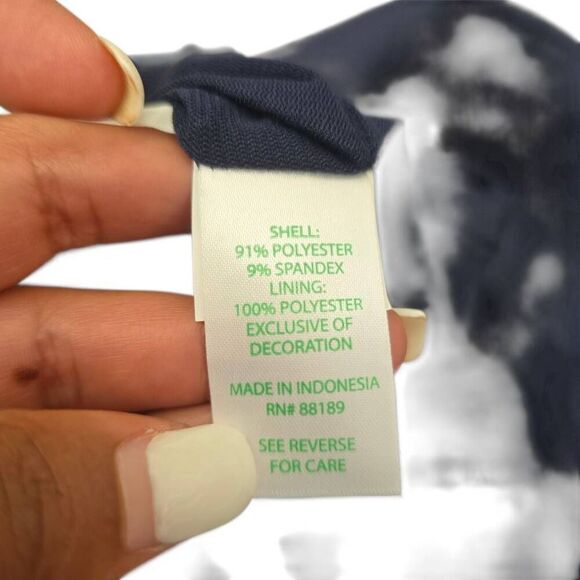 Lilly Pulitzer Fit & Flare Klara Dress Women's 10 Blue Exposed Zip Party Stretch - Picture 6 of 8